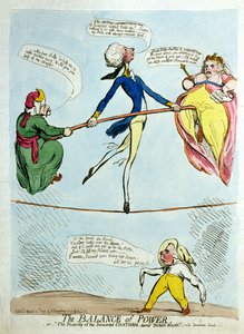 ميزان القوى ، أو الأجيال القادمة من Chatham الخالد تحول إلى "سيد الموقف" ، نشرته هانا همفري في 1791 (النقش الملون يدويًا)